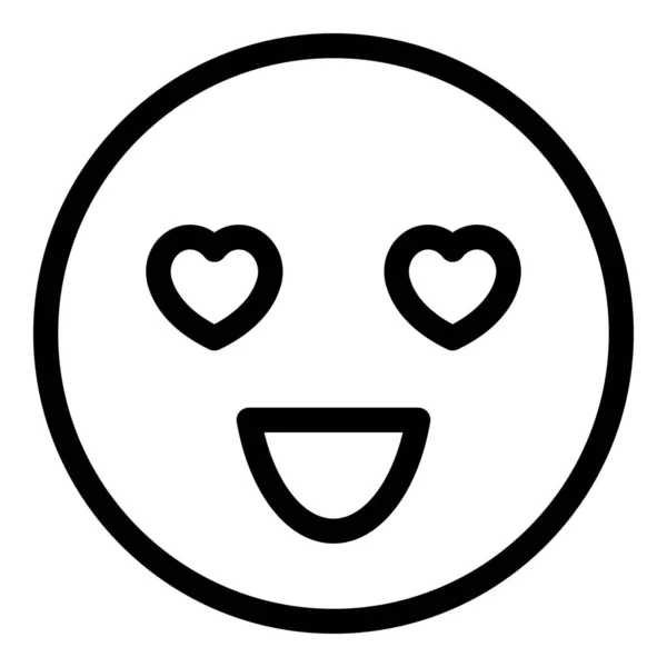 Icono de emoción de amor, estilo de esquema — Vector de stock