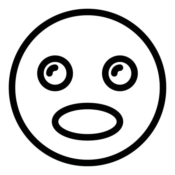 Φοβισμένο εικονίδιο emoji, στυλ περίγραμμα — Διανυσματικό Αρχείο
