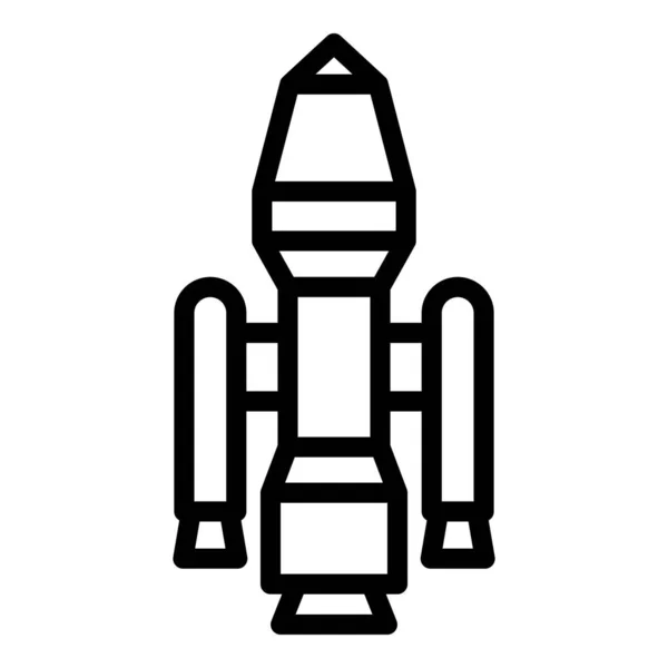 Spacecraft icon, outline style — Stock Vector