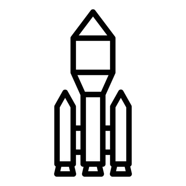 Ícone de foguete shuttle, estilo esboço — Vetor de Stock
