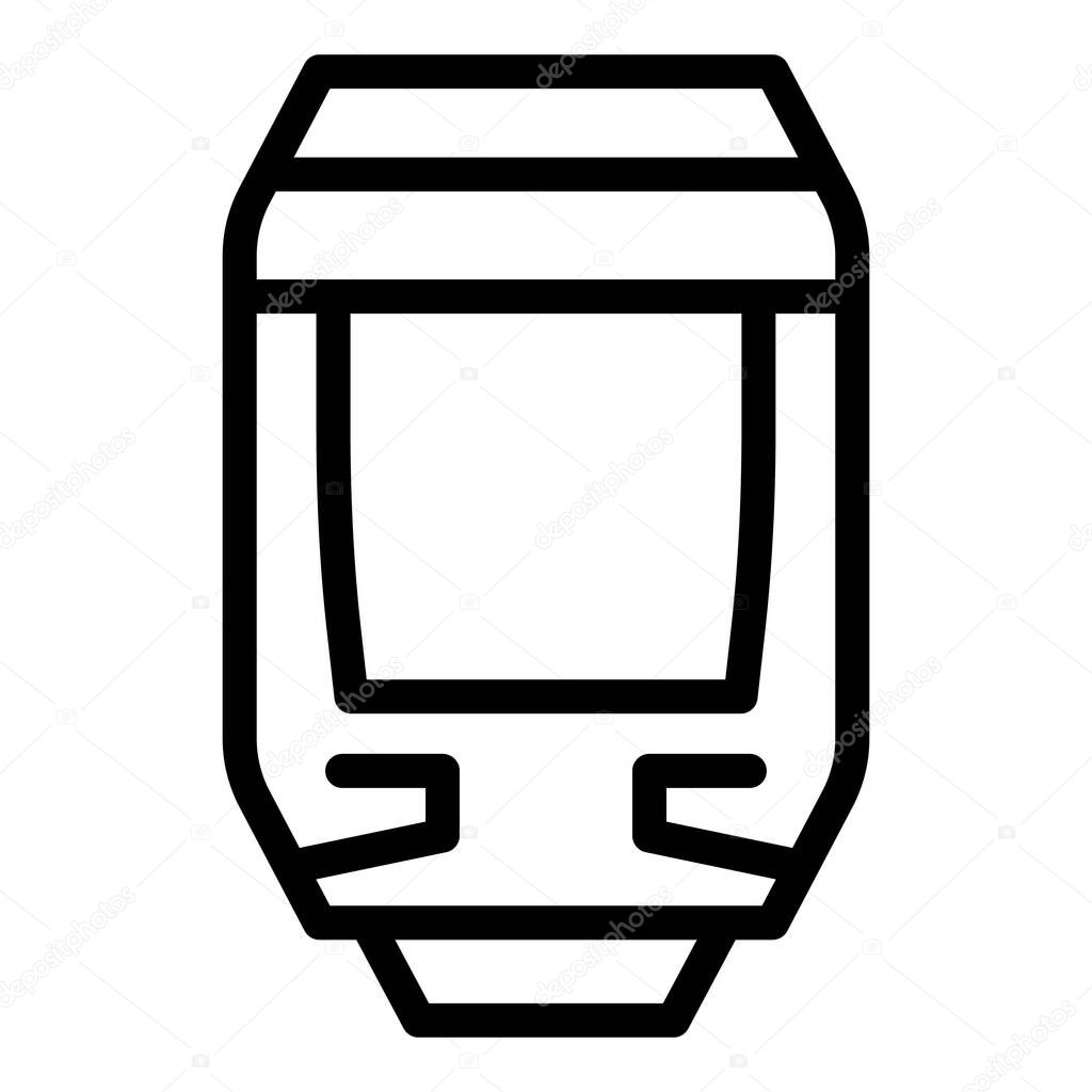 High speed tram icon, outline style