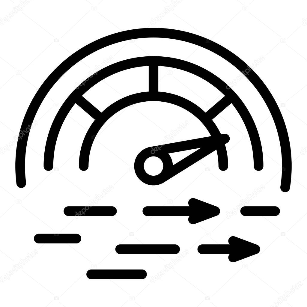 Fast bullet train icon, outline style