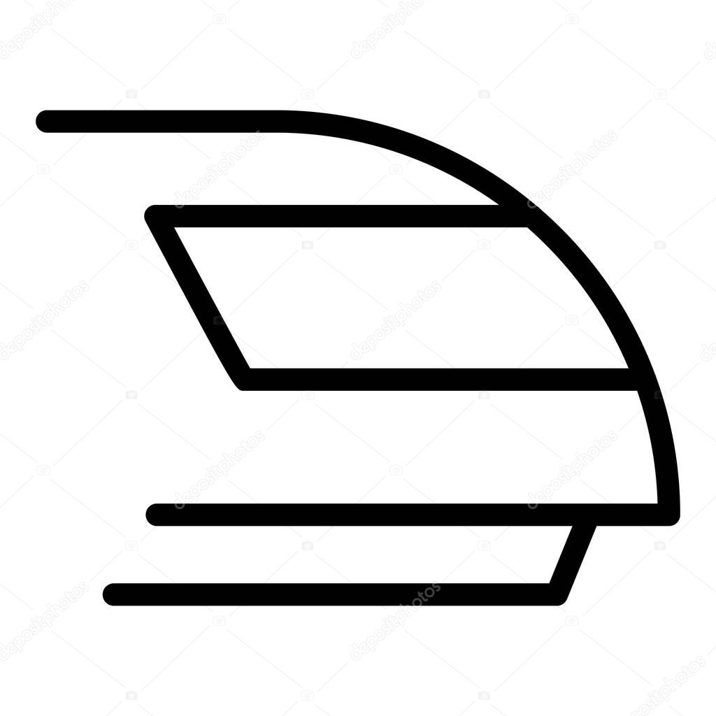 Commuter bullet train icon, outline style