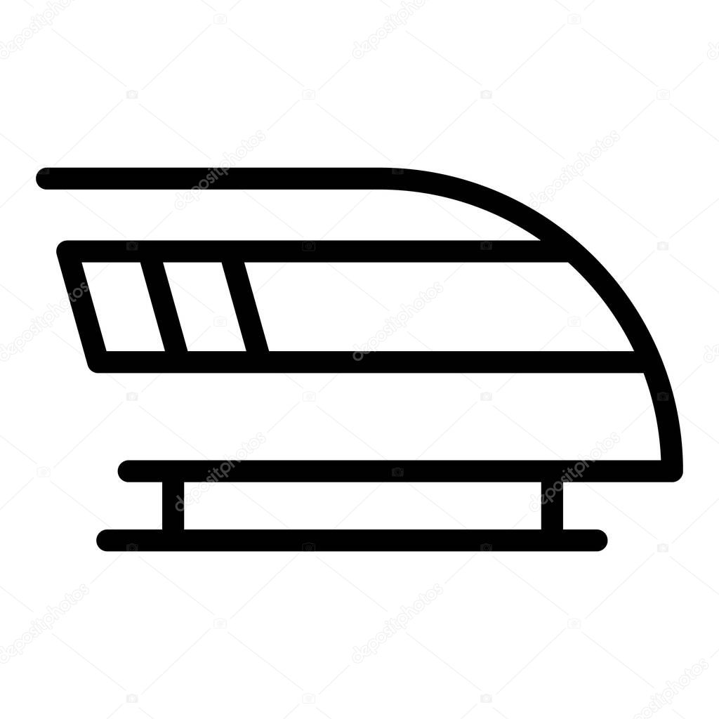 Traffic fast train icon, outline style