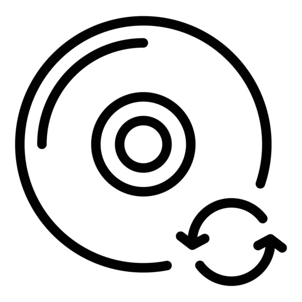 CD-Backup-Symbol, Umrissstil — Stockvektor