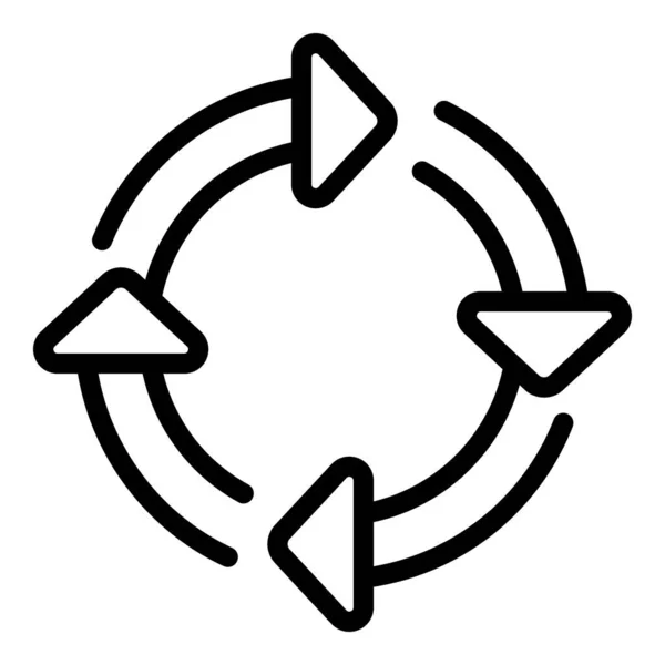 Regeneration pilar ikon, skissera stil — Stock vektor