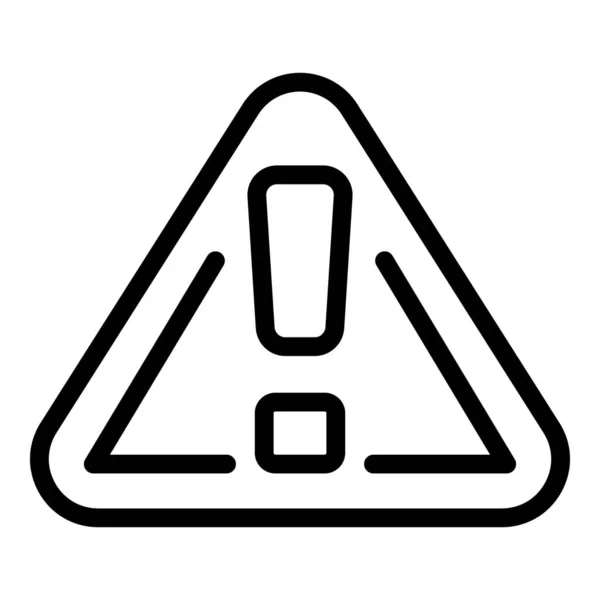 Icono del camino de radar de advertencia, estilo de contorno — Vector de stock