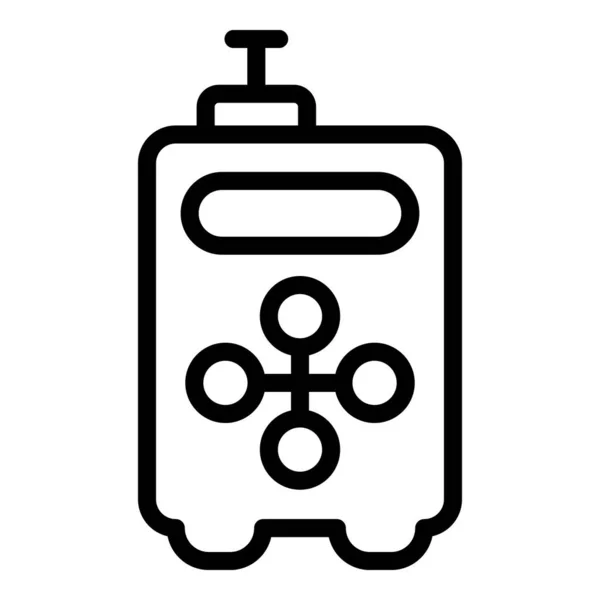Icono del medidor láser digital, estilo de contorno — Vector de stock