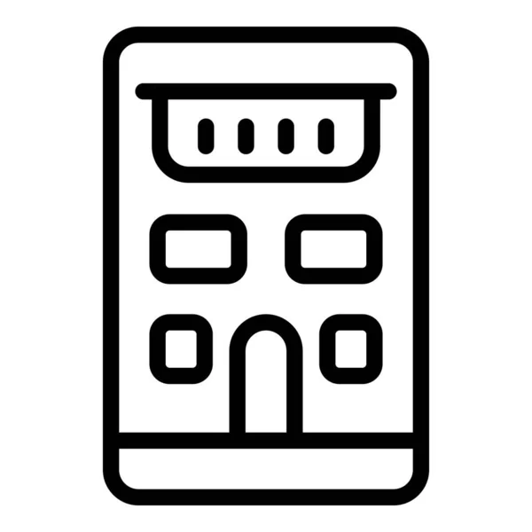 Infrarot-Laser-Meter-Symbol, Umrissstil — Stockvektor