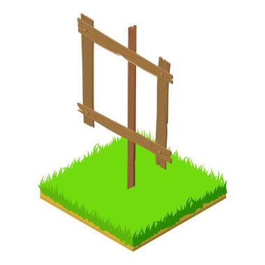 Yok edilen reklam panosu simgesi, izometrik biçim