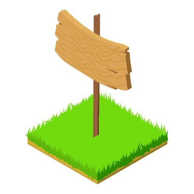 Ahşap plak simgesi, izometrik biçim