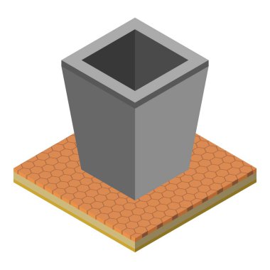 Çöp kutusu simgesi, izometrik biçim