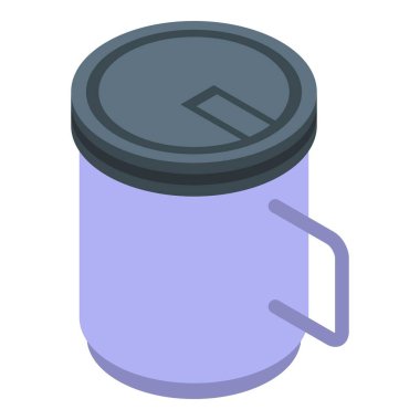 Çay termometresi simgesi, izometrik biçim