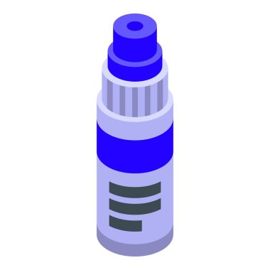 Covid virüs test simgesi, izometrik biçim