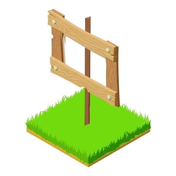 Ikona dřevěného rámu, izometrický styl — Stockový vektor