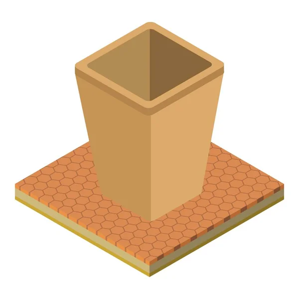 Afvalcontainer icoon, isometrische stijl — Stockvector