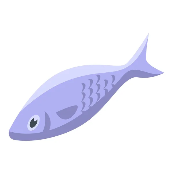 Vitamin d fish icon, isometric style — Stock Vector