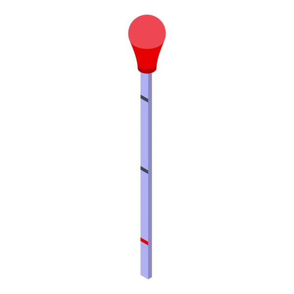 Icône de bâton de test Covid, style isométrique — Image vectorielle