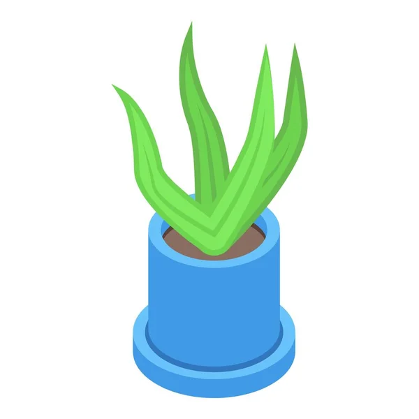 Eco plant pot icoon, isometrische stijl — Stockvector