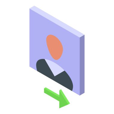 Kullanıcı bul simgesini, izometrik biçimi sil