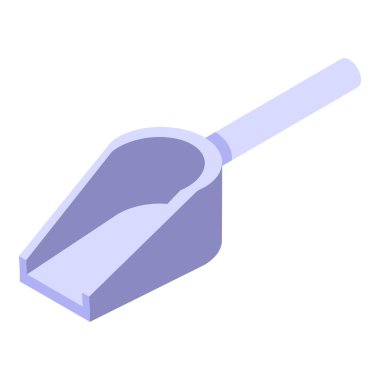 Patlamış mısır üreticisi kaşık simgesi, izometrik stil