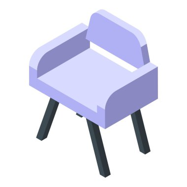 Tekstil koltuk simgesi, izometrik biçim