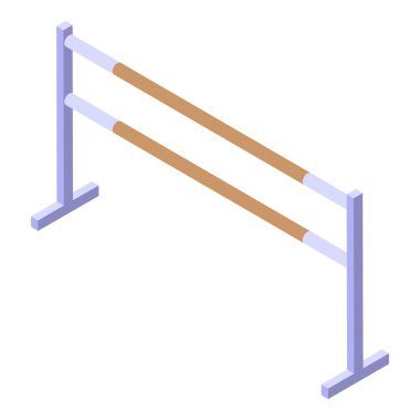 Bale okulu barları simgesi, izometrik biçim