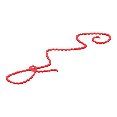 Kırmızı kement simgesi, izometrik biçim