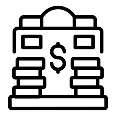 Banka nakit paketi simgesi, özet biçimi