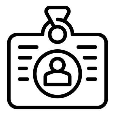 Mevduat odası kimlik kartı simgesi, taslak biçimi