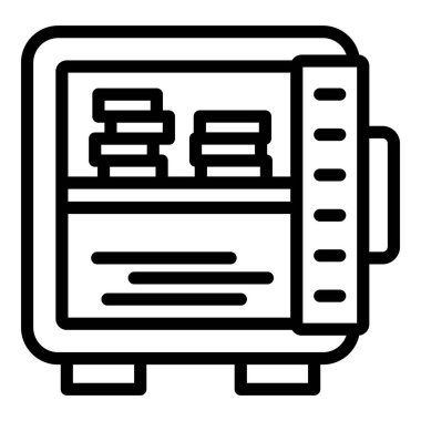 Mevduat odası açık para simgesi, taslak biçimi