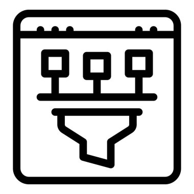 Web çevrimiçi huni simgesi, özet biçimi