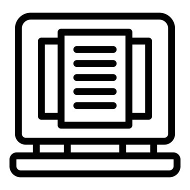 Laptop fikir dosyaları simgesi, özet biçimi