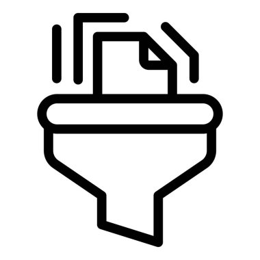 Dosya huni süzgeç simgesi, özet biçimi