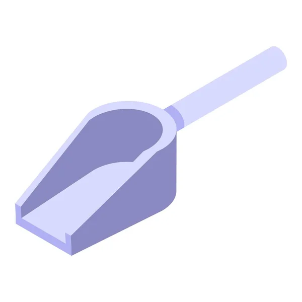 Popcorn készítő kanál ikon, izometrikus stílus — Stock Vector
