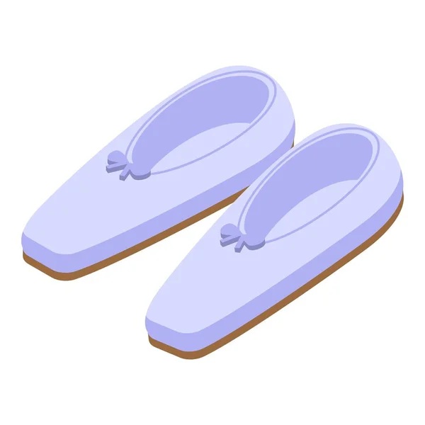 Ballet shoes icon, isometric style — Stock Vector