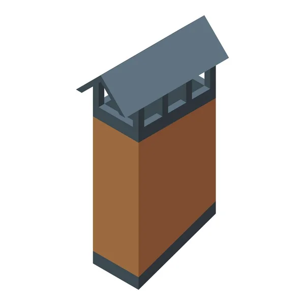 Chimenea chimenea icono, estilo isométrico — Vector de stock