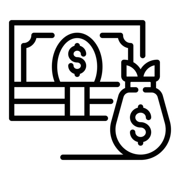 Ícone de reserva de dinheiro, estilo esboço —  Vetores de Stock