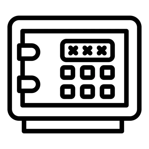 Stortingsruimte veilig pictogram, omtrek stijl — Stockvector