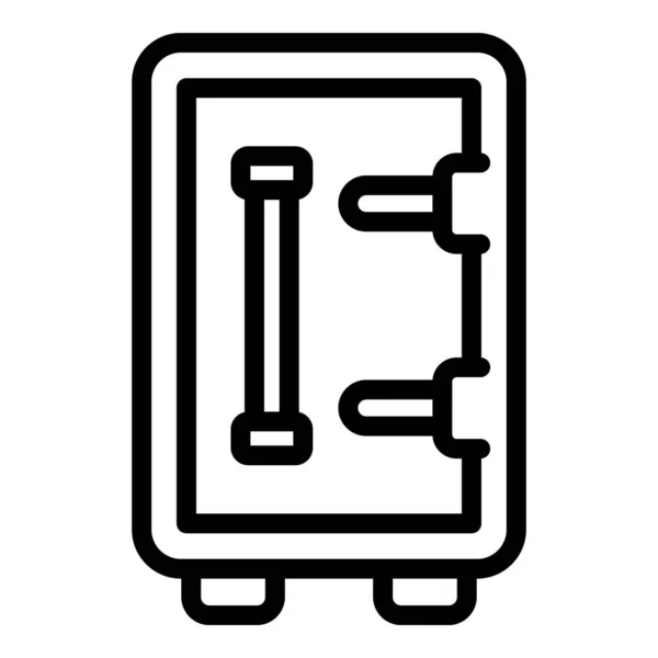 Depotraum kleines Safe-Symbol, Umriss Stil — Stockvektor