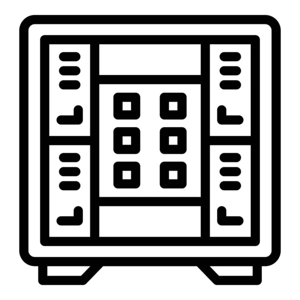 Borgsom controle pictogram, omtrek stijl — Stockvector