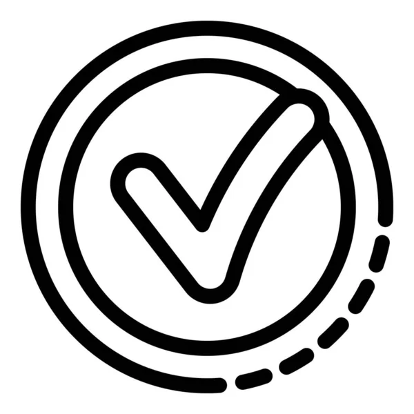 Blacklist genehmigt Symbol, Umriss Stil — Stockvektor