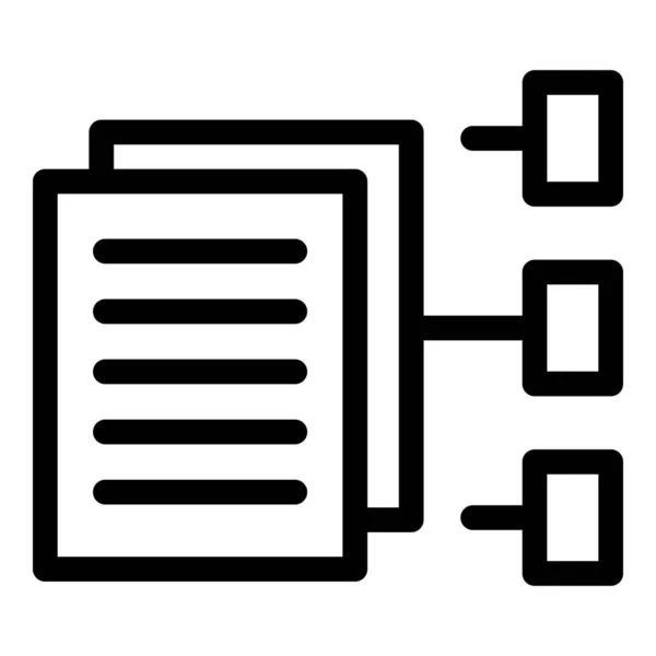 Ícone de filtro de arquivo de conteúdo, estilo de esboço — Vetor de Stock