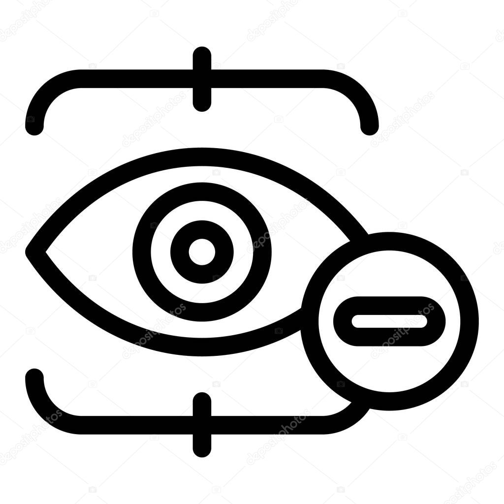 Blacklist eye icon, outline style