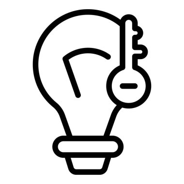 Beyin akıllı ampul simgesi, özet biçimi