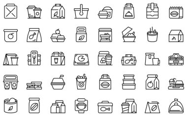 Yiyecek ve içecek ikonunu çıkarın, taslak biçimi