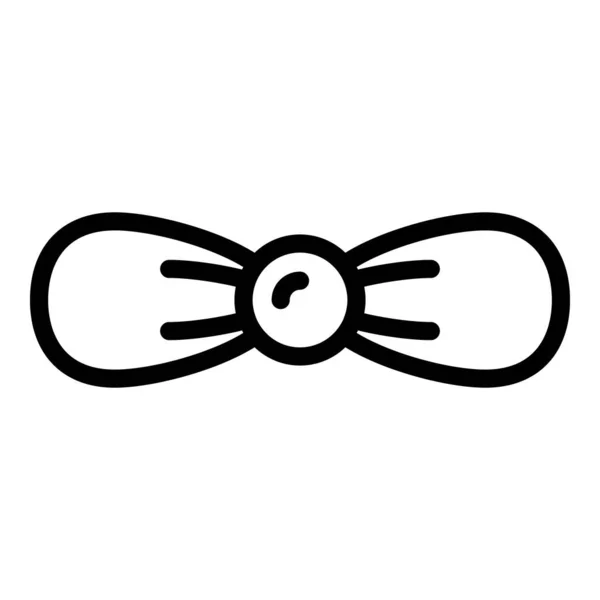 Icono de corbata de lazo, estilo de esquema — Vector de stock