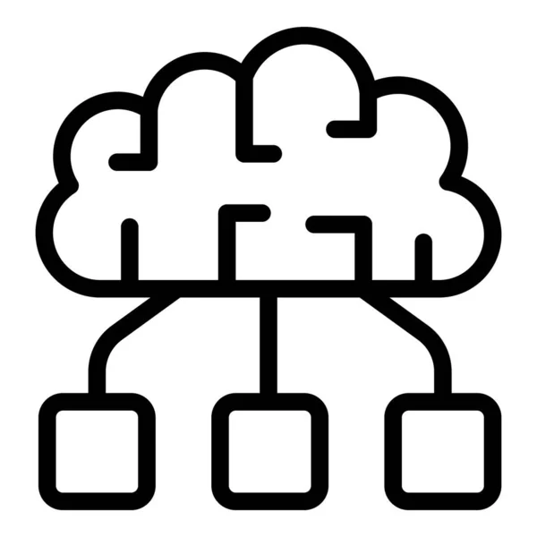 Icono de conocimiento de lluvia de ideas, estilo de esquema — Archivo Imágenes Vectoriales