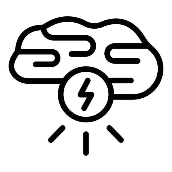 Icono de reunión de lluvia de ideas, estilo de esquema — Vector de stock