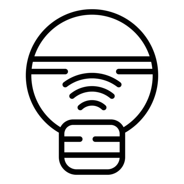 Internet smart glödlampa ikon, skissera stil — Stock vektor